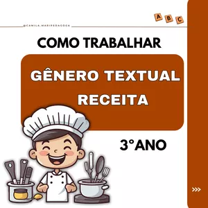 Imagem de capa para o Ebook GÊNERO TEXTUAL RECEITA  3º ANO