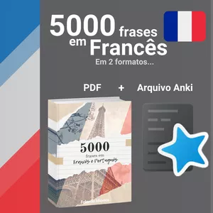 Imagem de capa para o Ebook 5000 Frases em Francês com tradução para Português