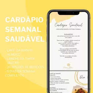 Imagem de capa para o Ebook Cardápio Semanal Saudável