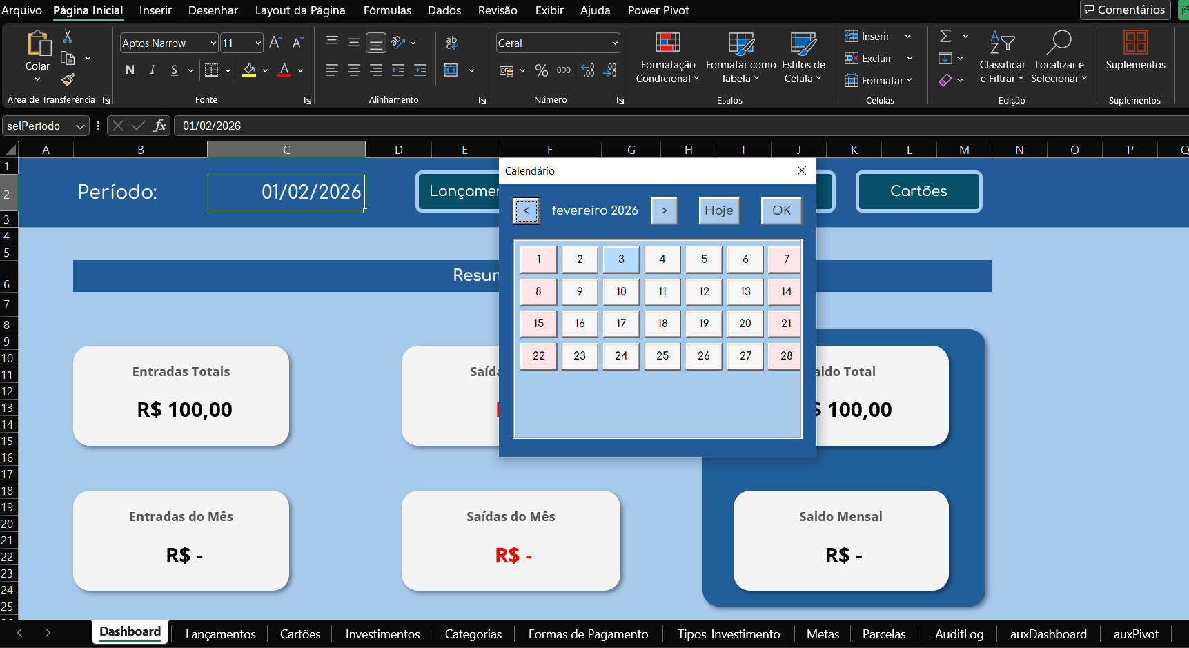 Planilha Excel para Controle Financeiro Pessoal Completo