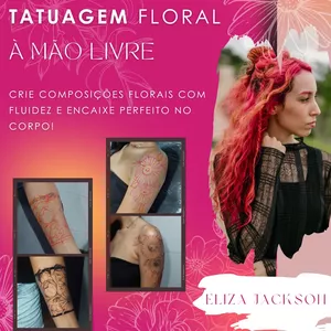 Imagem de capa para o Curso online Tatuagem floral à mão livre