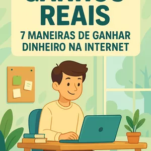 Imagem de capa para o Ebook Ganhos Reais | 7 Maneiras de Ganhar Dinheiro Online Sem Promessas Vazias