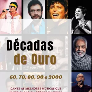 Imagem de capa para o Ebook Ebook Décadas de Ouro: As Melhores Músicas dos Anos 60,70,80,90 e 2000