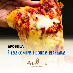 Imagem de capa para o Ebook Apostila Pizzas artesanais comum e com borda recheada