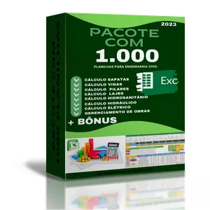 Planilha Pacote com 1000 planilhas 