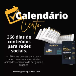Imagem de Calendário Conteúdo Certo criado por Glaucia Pacheco na hotmart
