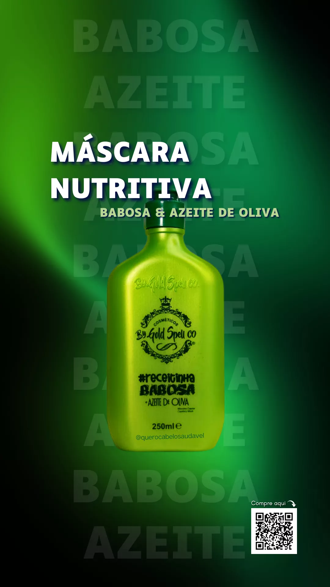Máscara de Nutrição Babosa & Azeite de Oliva Gold Spell