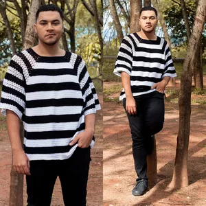 Imagem de capa para o Curso online CAMISETA OVERSIZED LISTRADA EM CROCHÊ | HENRIQUE SILVA