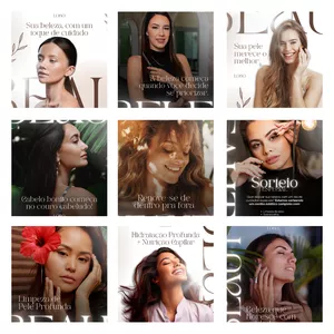 Imagem de capa para o Curso online Estética Profissional - Canva Pack Templates