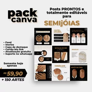Imagem do curso Pack Canva Semijoias 