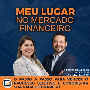 Imagem do curso MEU LUGAR NO MERCADO FINANCEIRO | OS SEGREDOS PARA VENCER O PROCESSO SELETIVO NAS INSTITUIÇÕES FINANCEIRAS | ACESSO POR 06 MESES