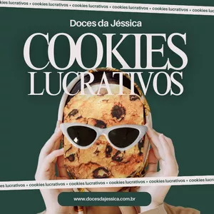 Imagem de capa para o Ebook Desafio dos Cookies Lucrativos com Doces da Jéssica