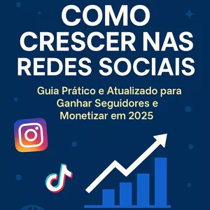 Imagem de capa para o Ebook Como Crescer nas Redes Sociais