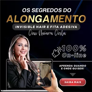 Imagem de capa para o Curso online Curso de Alongamento Invisible Hair e Fita Adesiva
