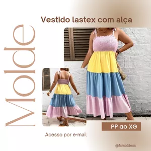 Imagem de capa para o Ebook Molde vestido lastex com alça 