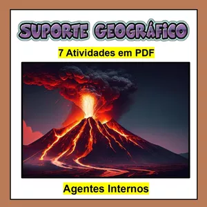 Imagem de capa para o Ebook 7 Atividades Agentes Internos do Relevo - caderno 2 🌋