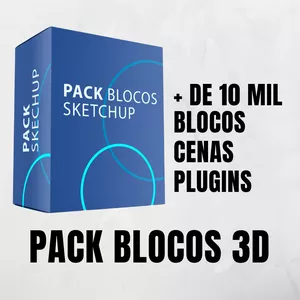 Imagem principal do produto Blocos 3D para Sketchup - Mega Pack