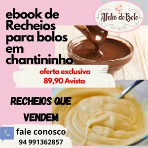 Imagem de capa para o Ebook E-book Recheios Profissionais para Bolos