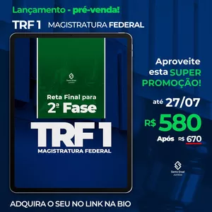Imagem de capa para o Ebook TRF 1 | Reta Final para 2ª Fase - Simulados e mais