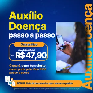 Imagem de capa para o Ebook Auxílio Doença Passo a passo | Guia prático