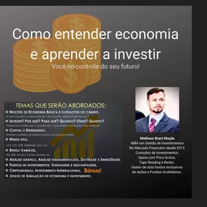 Imagem do curso Iniciação no Mercado Financeiro, Investimentos e Economia.