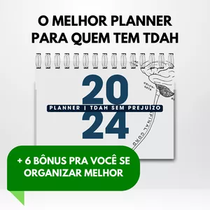 Imagem de capa para o Ebook Planner 2024 TDAH sem prejuízo