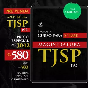 Imagem do curso TJSP 192 | 2ª Fase - Reta Final - SEM CORREÇÃO