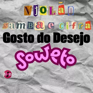 Imagem de capa para o Ebook Gosto do Desejo com partitura e diagrama de acorde para violão!