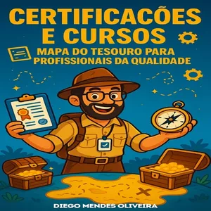Imagem de capa para o Ebook Certificados e Cursos - Mapa do Tesouro para Profissinais da Qualidade + Ganhe 4 Bônus