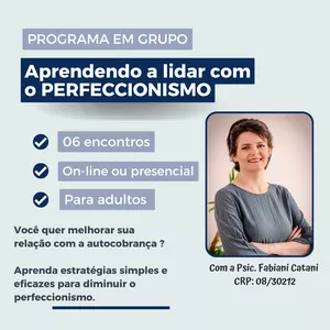 Imagem de capa para o Curso online APRENDENDO A LIDAR COM O PERFECCIONISMO 