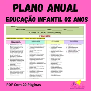 Imagem de capa para o Ebook Plano Anual - EI 2 Anos
