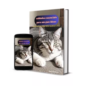 Imagem de capa para o Ebook cuidados essenciais para um gato idoso
