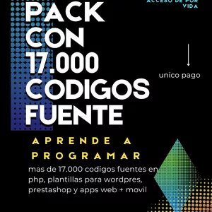 Imagem de capa para o Curso online Pack de 17.000 codigos para programadores moviles y web