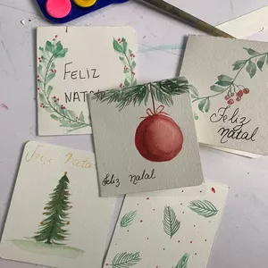 Curso Mini Curso Cartões de Aquarela