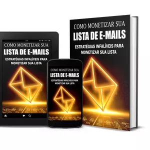 Imagem de capa para o Ebook COMO MONETIZAR SUA LISTA DE  SUA LISTA DE EMAILS 