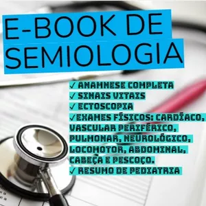 Imagem principal do produto E-book de semiologia (Anamnese + todos os exames físicos do adulto e da pediatria) 