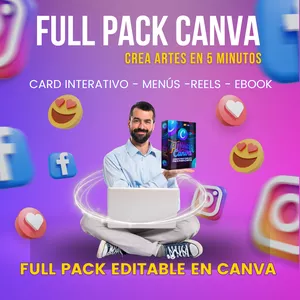 Imagen de portada para Curso online FULL PACK CREATIVIDADES CANVA 1