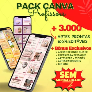 Imagem de capa para o Curso online Pack Canva Profissões