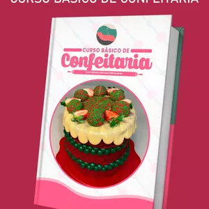 Imagem de capa para o Ebook Curso Básico de Confeitaria