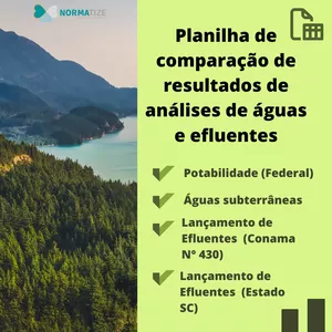 Imagem do curso PLANILHA DE COMPARAÇÃO DE RESULTADOS DE ANÁLISES DE ÁGUAS E EFLUENTES