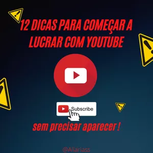 Imagem de capa para o Ebook 12 Ideias de Como Lucrar Com  Youtube Sem Aparecer