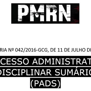 Imagem de capa para o Ebook PADS PMRN - PROCESSO ADMINISTRATIVO DISCIPLINAR SUMÁRIO