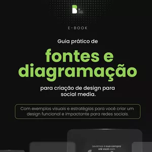 Imagem de capa para o Ebook GUIA PRÁTICO DE FONTES E DIAGRAMAÇÃO PARA CRIAÇÃO DE DESIGN PARA SOCIAL MEDIA