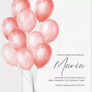 Imagen de portada para Ebook 🎉 Invitación de Cumpleaños Globos Rojos - EDITABLE y Lista para Imprimir 🎈