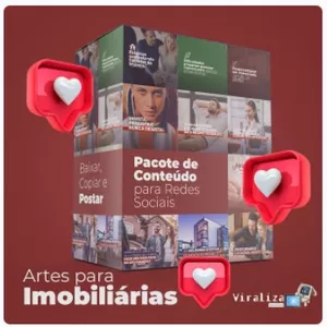 Imagem de capa para o Curso online  Pack com 200 Artes de Redes Sociais para Imobiliária + Bônus