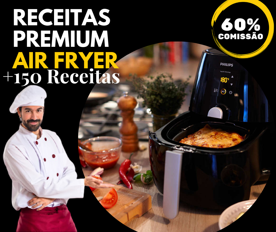 Imagem do curso RECEITAS PREMIUM AIR FRYER - SÃO +150 RECEITAS DELICIOSAS E SAUDÁVEIS 