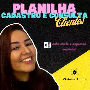 Imagem de capa para o Ebook Planilha para cadastro e consulta de clientes com Dashboard (PRONTA PARA USO)