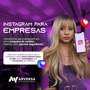 Imagem do curso Instagram para empresas - Transforme seu perfil em uma máquina de vendas mesmo com pouco seguidores.