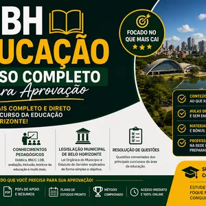 Imagem do curso PBH Educação: Curso Completo para Aprovação”