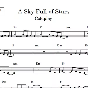 Imagem de capa para o Ebook A Sky Full of Stars (Coldplay) - Partitura para Instrumentos em Mi Bemol com Playback